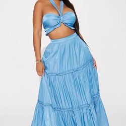 Maxi summer skirt set / Traje de falda y top 