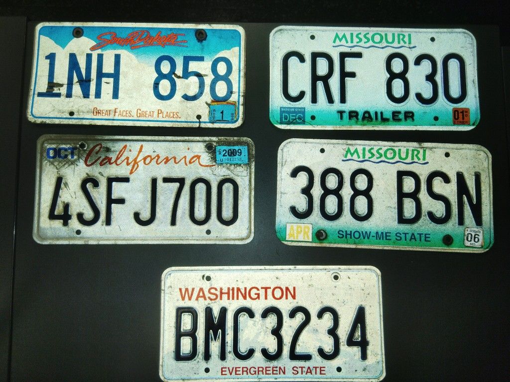 Old American License Plates $10 Each