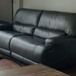 Leather Couch Bryston 92” Upholstered Power Sofa