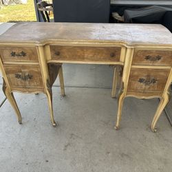 Antique Wooden Desk / Vanity 