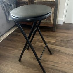 Like New Black Folding Stools Counter Height