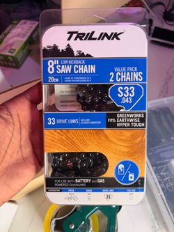 TriLink 8" Low Kickback Saw Chain 2-Pack S33