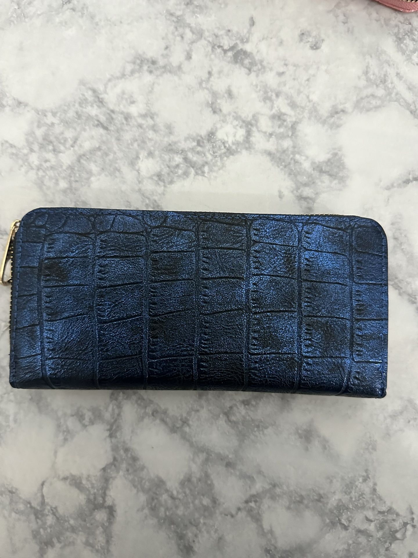 Indigo, Metallic Blue Woman’s Wallet