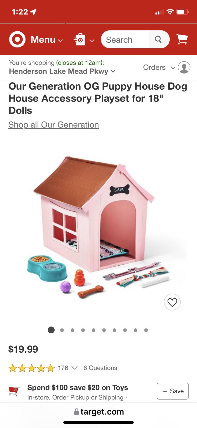 Our Generation OG Puppy House Dog House Accessory Playset for 18 Dolls