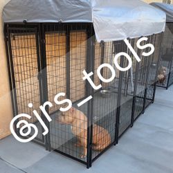 Large Welded Wire Steel Dog Kennel Cage Jaula New! 