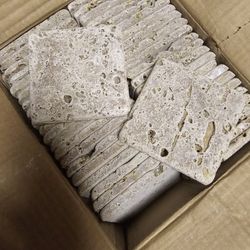 4"x 4" Travertine Tiles - Box Of 45