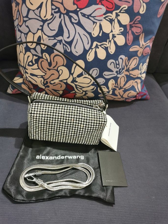 Alexander Wang heiress pouch in crystal mesh