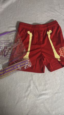 Eric Emanuel Red & yellow bone shorts