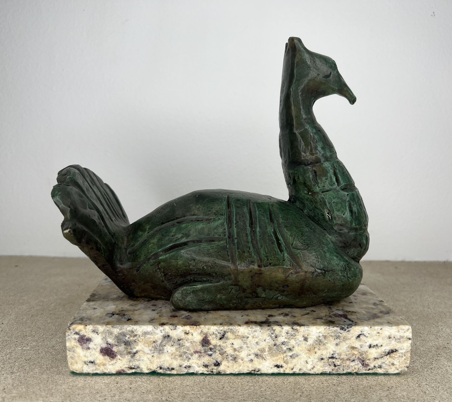 Bronze Peacock Sculpture - Picasso