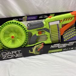 New DART ZONE MAGNUM X2 SUPERDRUM DART BLASTER Nerf Style Darts Gun NIB