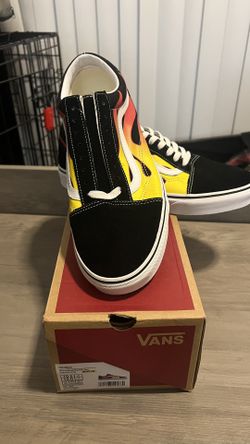 Vans Old Skool Flame Black/True White Sneakers men’s 10.5