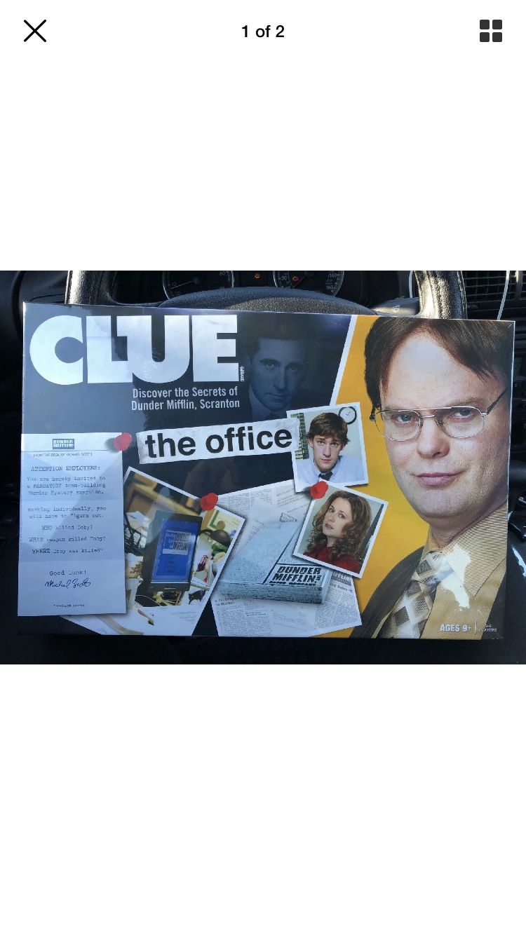 Clue Board Game The Office edition