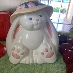 Big Rabbit and Apple Cookie Jar Each $20