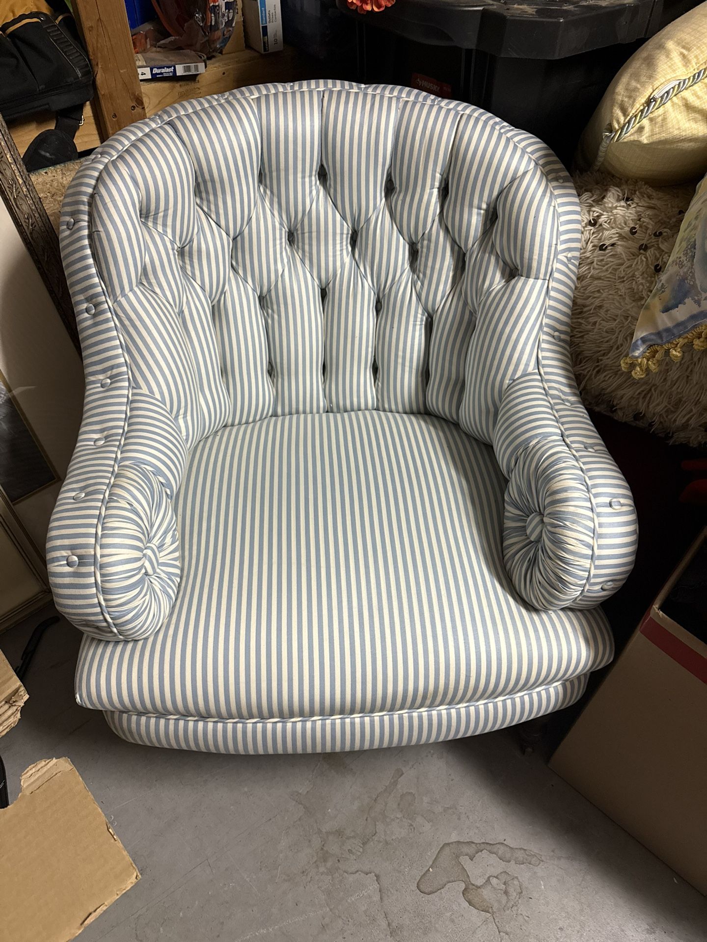 Laura Ashley Blue Antique Chair.