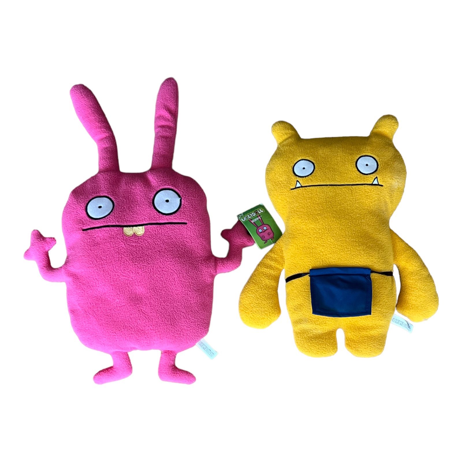 PRETTY UGLY UGLYDOLL PINK WIPPY BUNNY RABBIT 18” TALL AND 14" WAGE PLUSH LOT