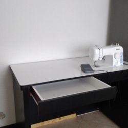 Sewing Machine, And Desk 