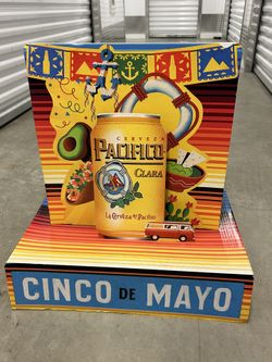 Pacifico Clara Mexican Lager Beer advertisement store display