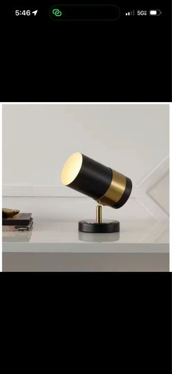 JONATHAN Y Astra 9.25" Modern Industrial Adjustable  LED Spotlight, Black/Gold