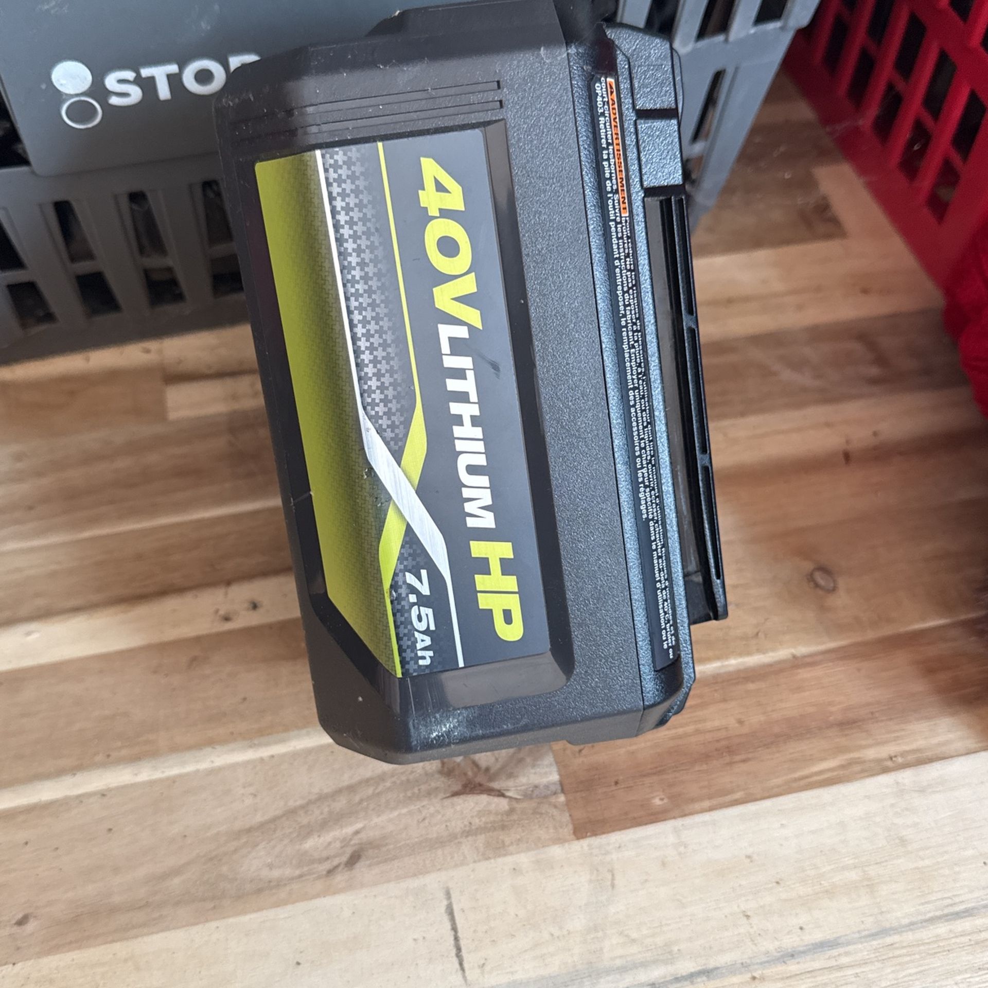 Ryobi 40 V lithium battery