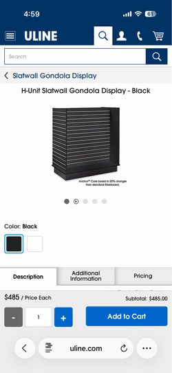 Slat Wall Gondola Display