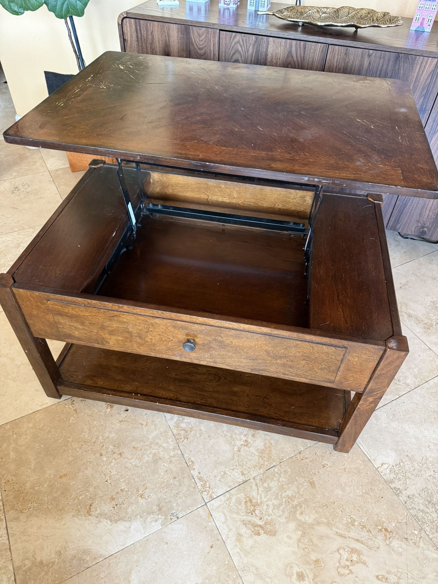 Solid Wood Lift Top Coffee Table