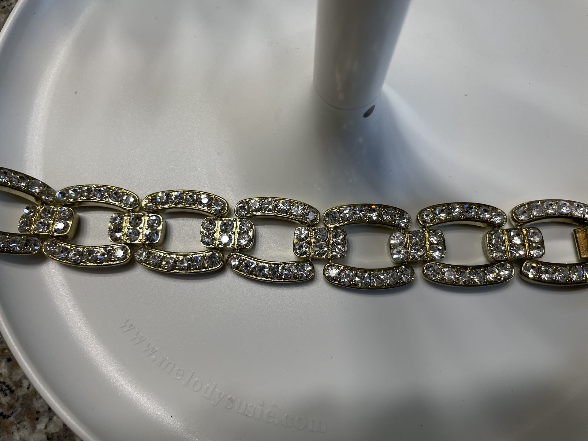 Bracelet With Zirconias Gold Plated