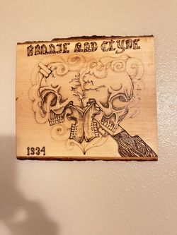 Bonnie & Clyde wood Sign