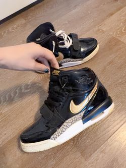 Nike Air Jordan Legacy 312 Size 7 Y GS Black Metallic Gold AT4040-007