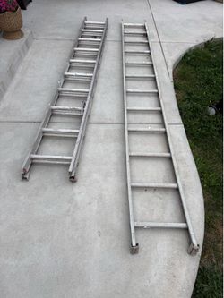 2 Aluminum Extension Ladders – Werner & Aluminum Ladder – Sold Together
