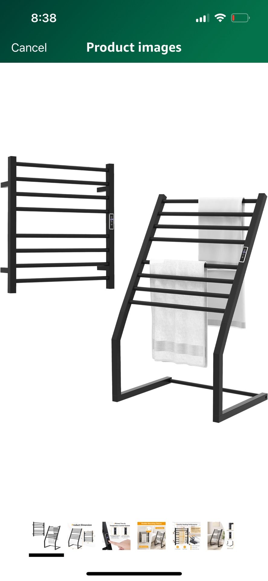 Heated Towel Rack, Wall Mounting or Floor w/LED Display For Sale $59.00 50%+ OFF Retail $119.99 NEW