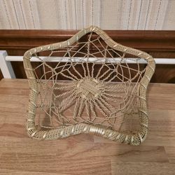 GOLD COLOR WIRE WOVEN BASKET