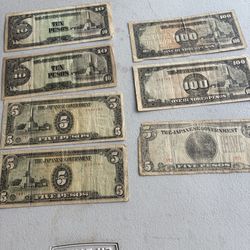 Filipino ww2 bank notes.