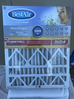 BestAir Honeywell 20x25x4 Series 3000 MERV 13 Furnace Filter,  New 