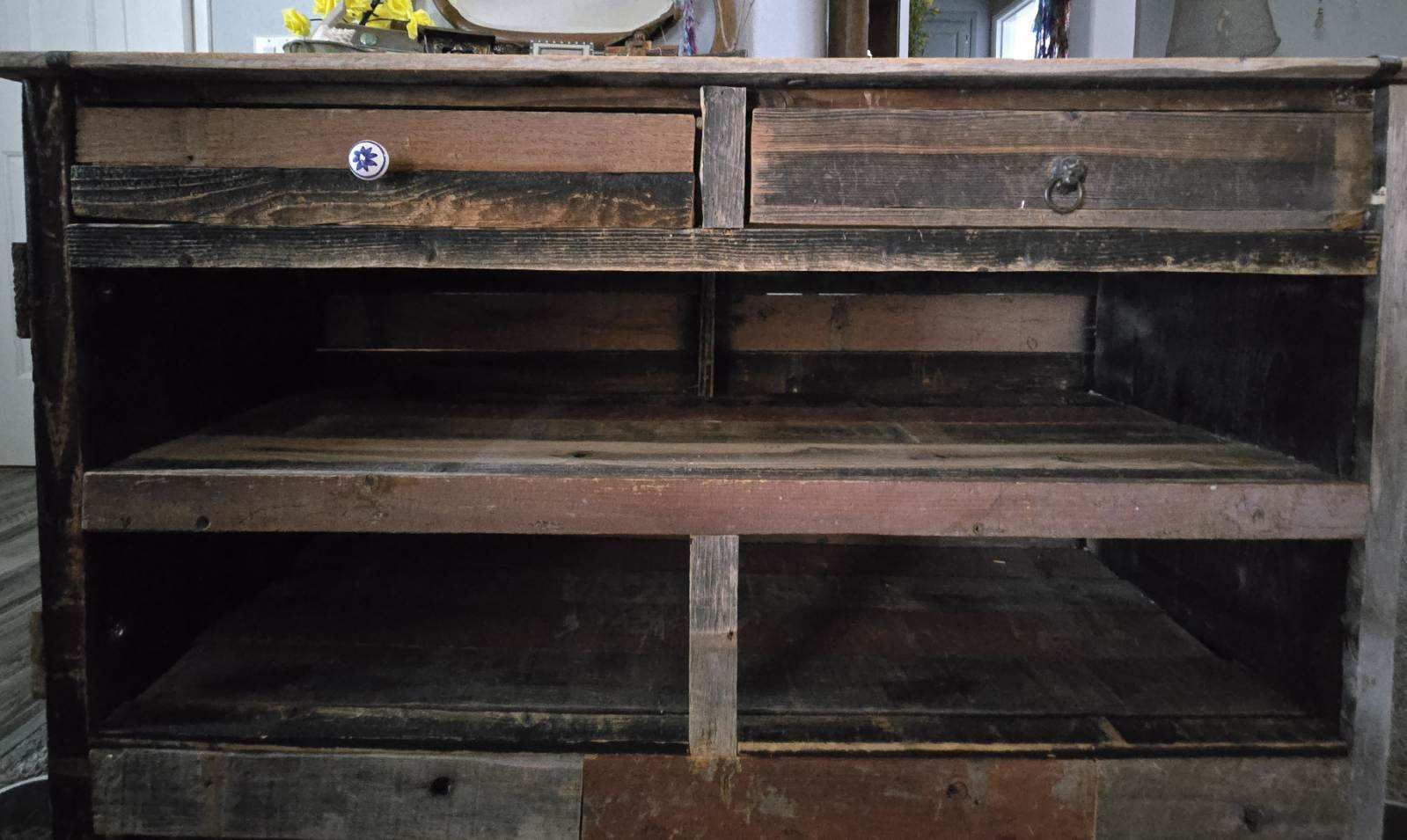 Rustic Custom Reclaimed Wood Sofa Table