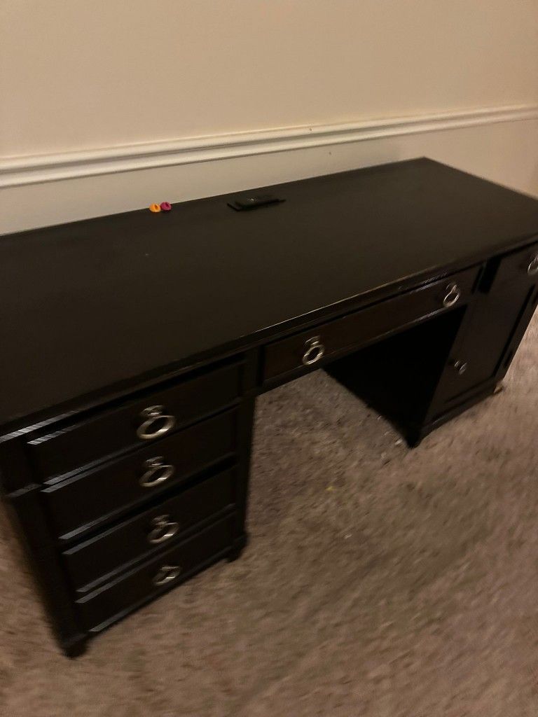 Dark Brown Wood Desk For Free!