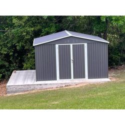 10x14 Shed With 3 Doors And Floor Frame 