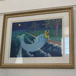 A famous painting measures 39 inches long and 32 inches wide.