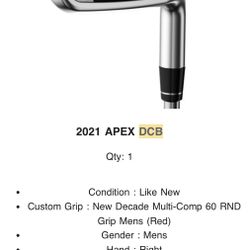 Callaway APEX DCB Graphite Irons (4i-Aw) + Putter + 52° Jaws MD5 Wedge