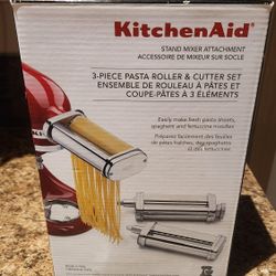 NEW Kitchen  Aid 3 Piece Pasta Roller Attachment Set 