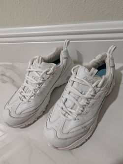 White Memory Foam Walking Sneakers Size 8