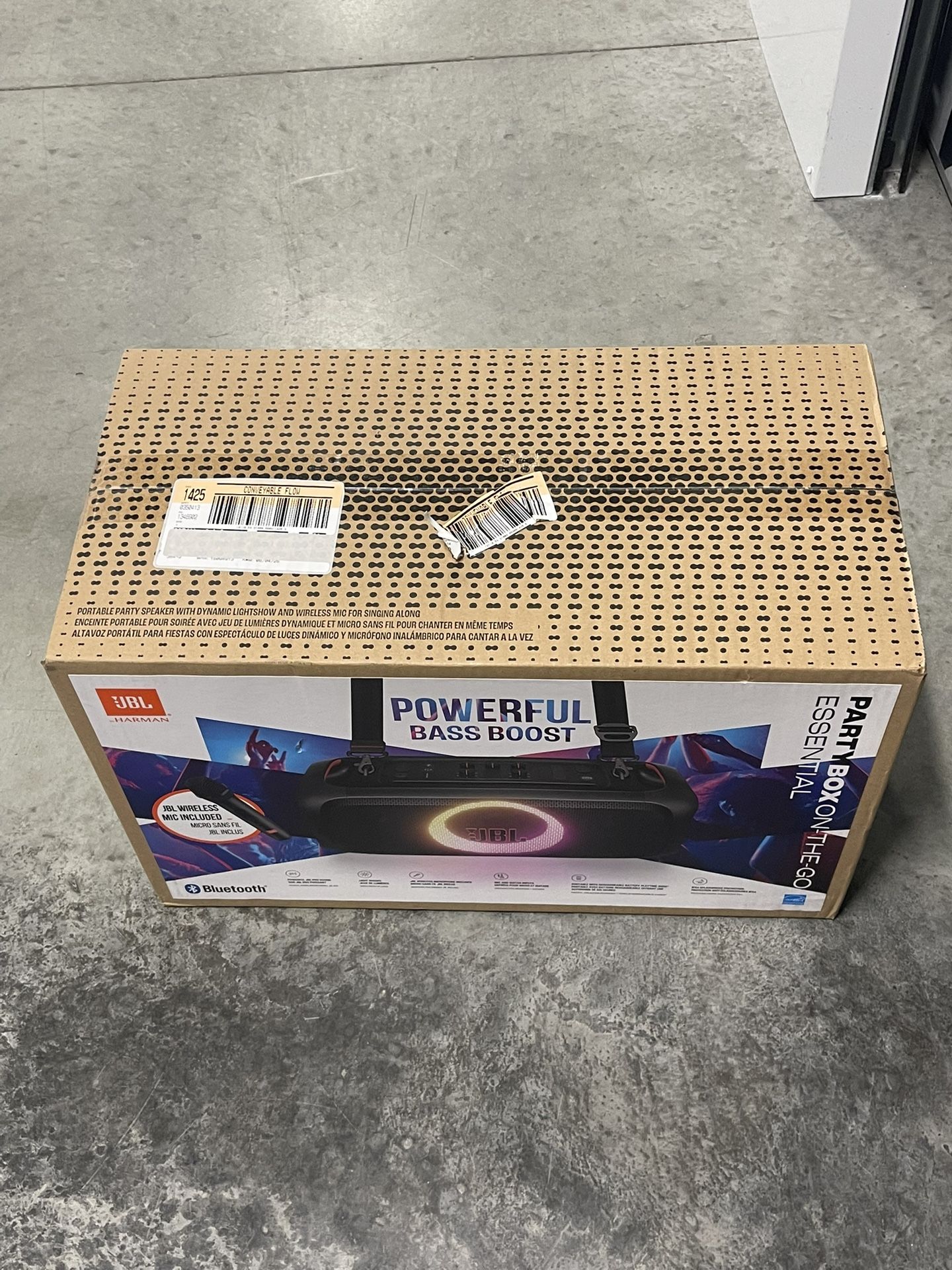 JBL PartyBox On-the-Go Portable Party Speaker with Built-In Lights