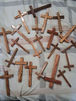 Wooden crosses various sizes and styles