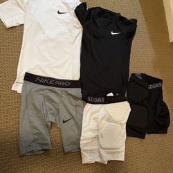 Nike Tops/shorts And Adidas Padded Sports Wear. Size Small