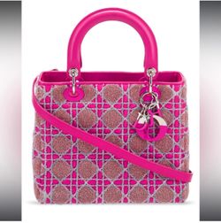 Pink Dior lady bag