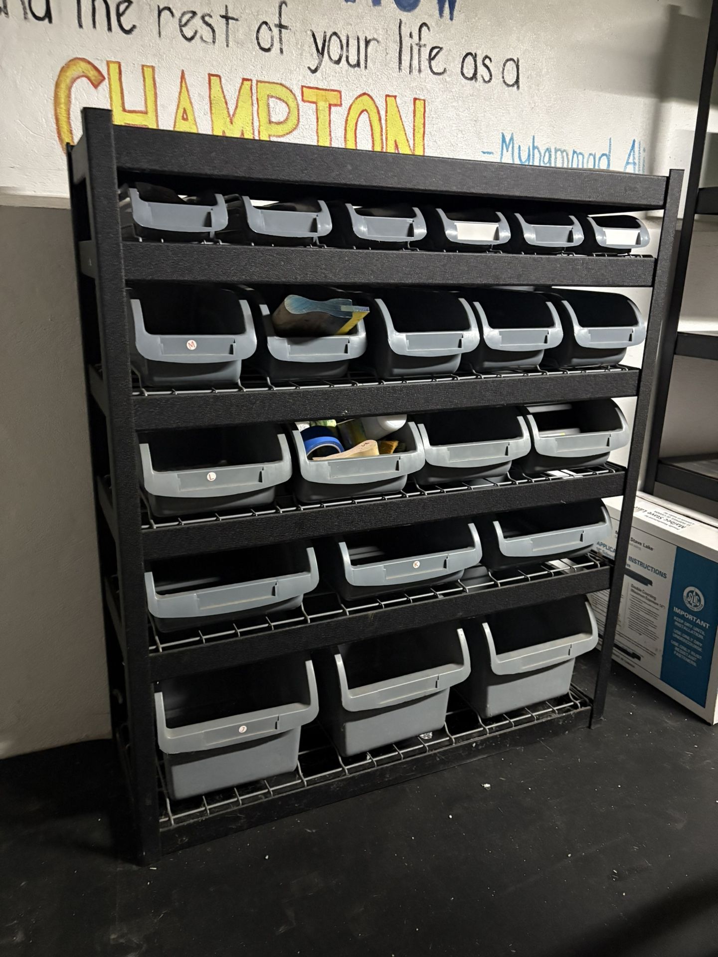 Plastic Bin Storage Shelves 