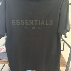 Essentials Fear Of God Black T-shirt New Size Medium