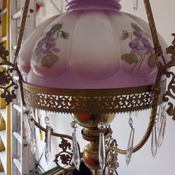 1880's Antique Victorian Parlor  Oil Lamp