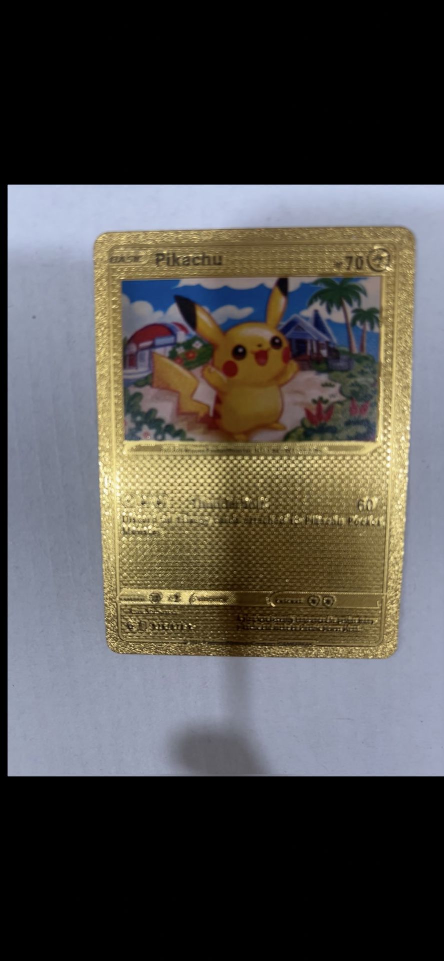Pikachu Gold Foil Fan Art Pokemon Card 075/073 Card NM
