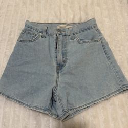 Levi shorts light blue size 23 high rise