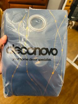 Deconovo Blue Grommet Curtain Panel